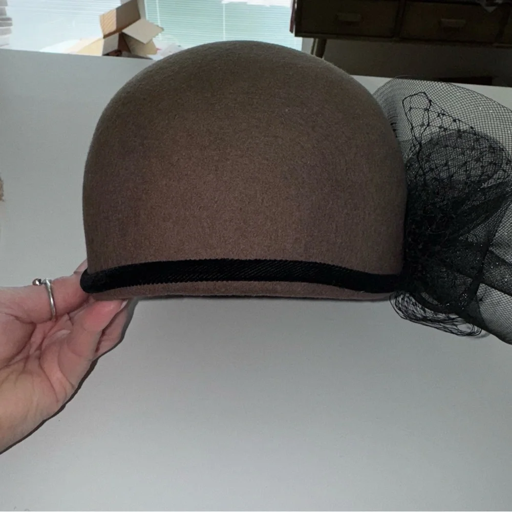 Elegant Brown and Black Women's Hat - Picture 2 of 5